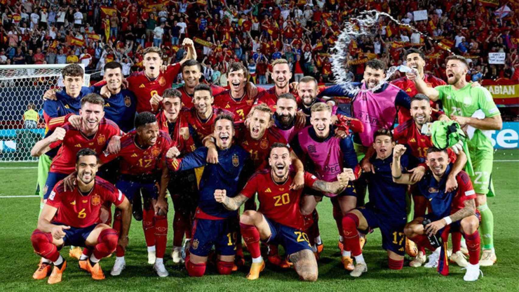 La euforia de la selección española tras ganar la Nations League