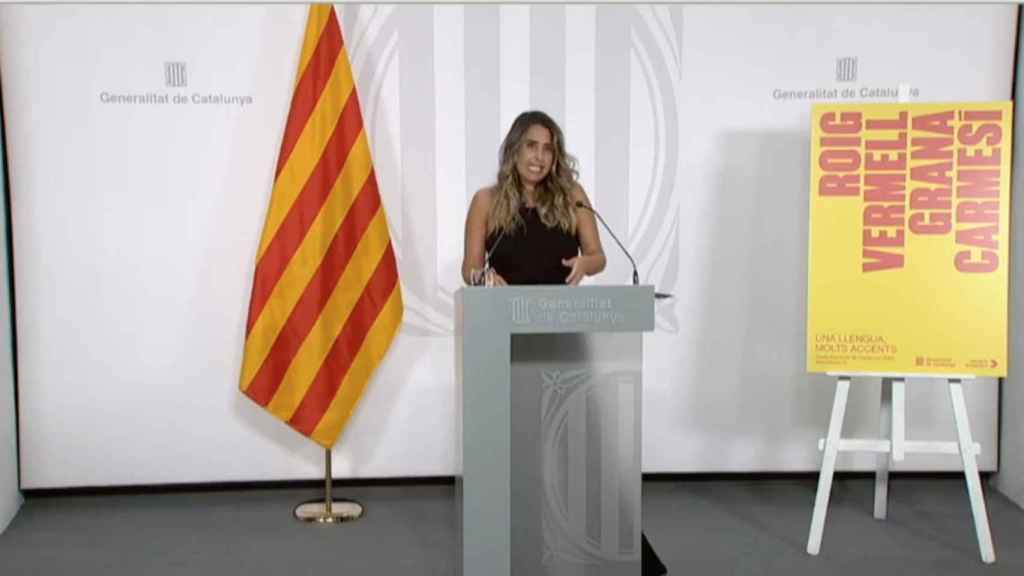 La portavoz del Govern, Patrícia Plaja, presenta la Diada