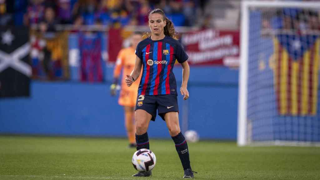 Laia Codina, durante un partido con el Barça Femenino en la anterior temporada