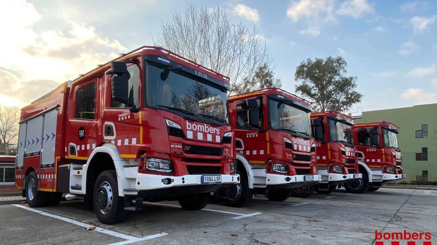 Camiones de los bomberos en Cataluña