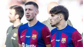 Lenglet y Abde en la presentación del equipo