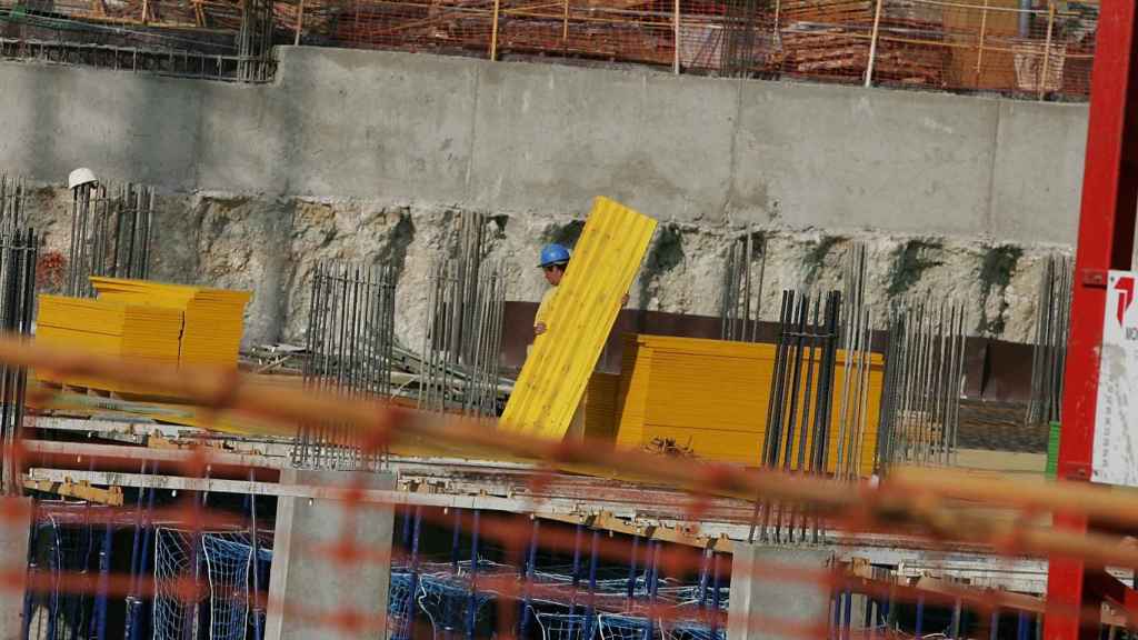 Obras de construcción de un edificio