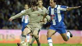 Debut de Messi con el Barça en Oporto