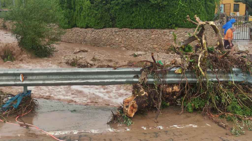 Imagen de una carretera dañada por el temporal