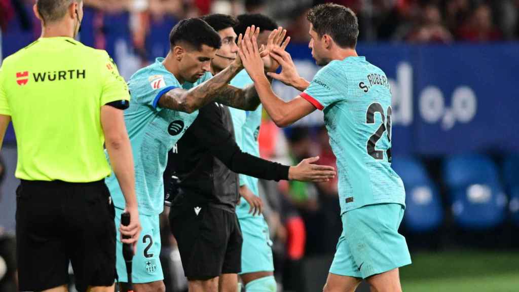 Joao Cancelo debuta con el Barça en lugar de Sergi Roberto