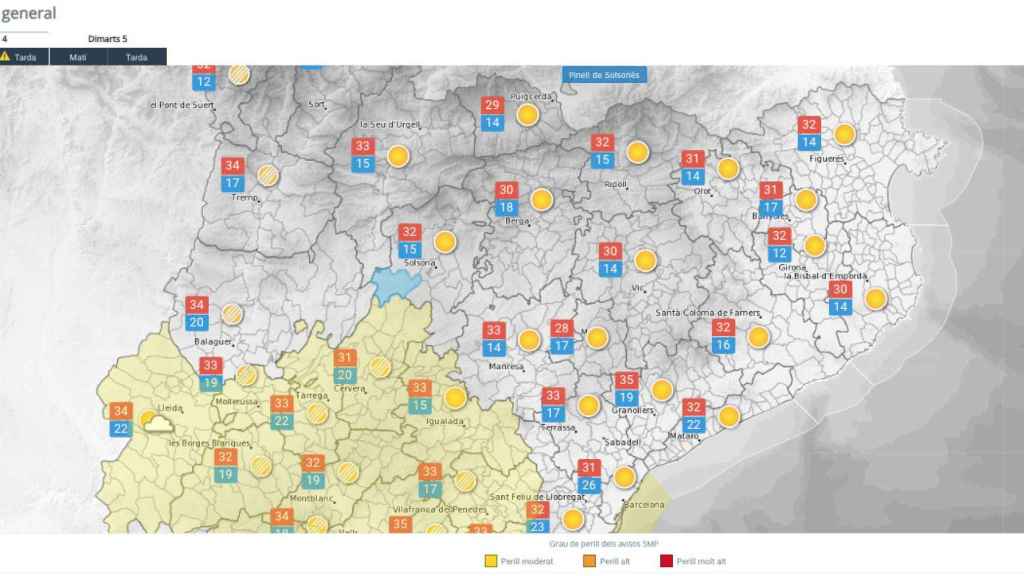 Previsión del Meteocat para este lunes 4 de septiembre