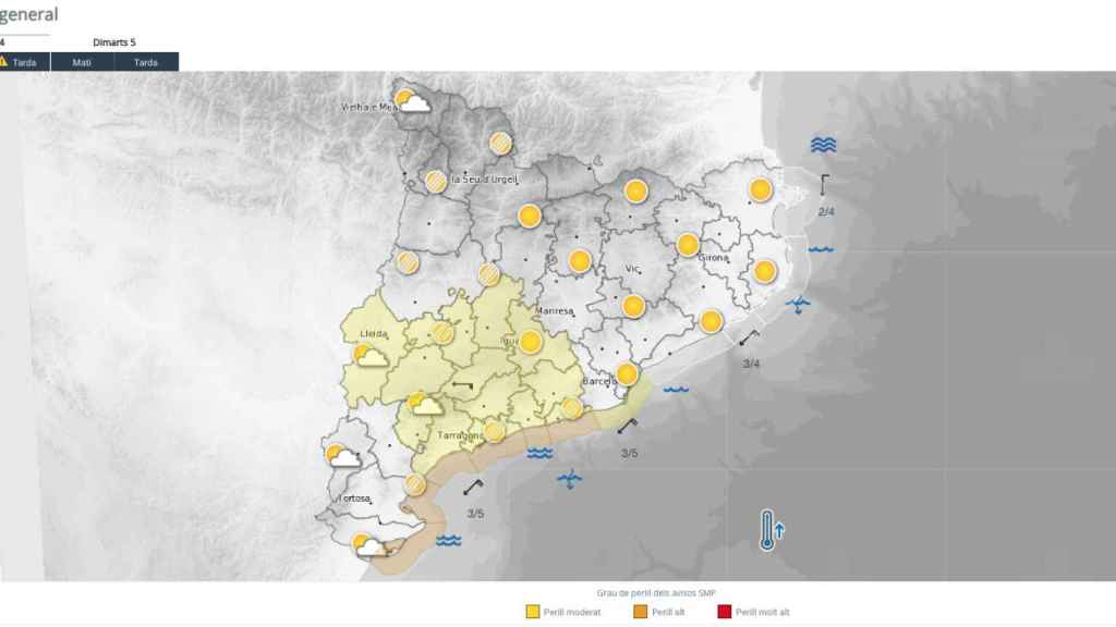 Previsión del Meteocat para este lunes 4 de septiembre