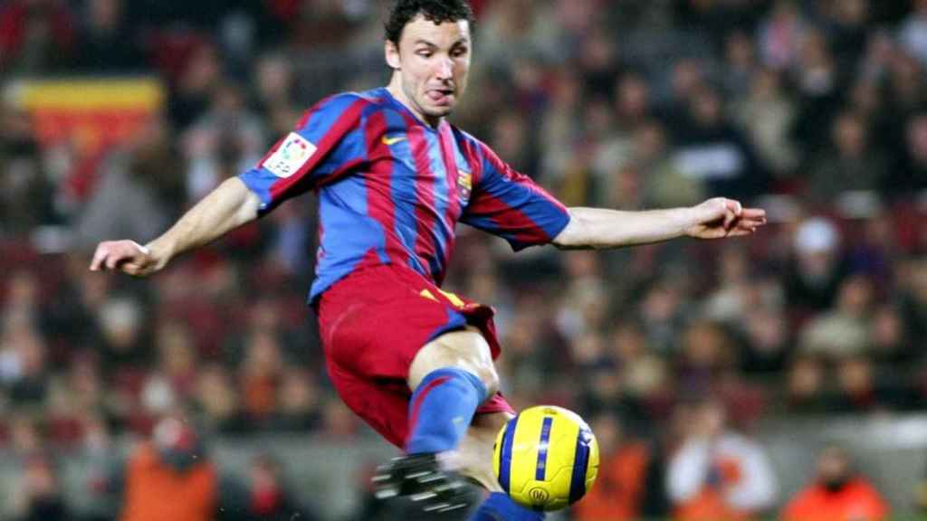 Van Bommel, en un partido con el Barça