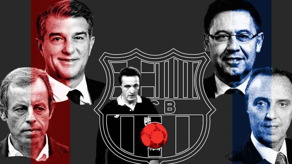 Montaje sobre el caso Negreira con los presidentes del Barça