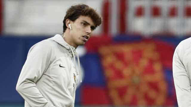 Joao Félix, antes del partido del FC Barcelona contra Osasuna