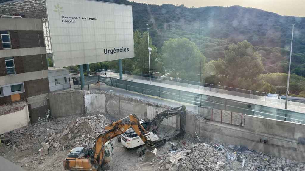 Imagen de las obras de ampliación del Hospital 'Can Ruti' de Badalona