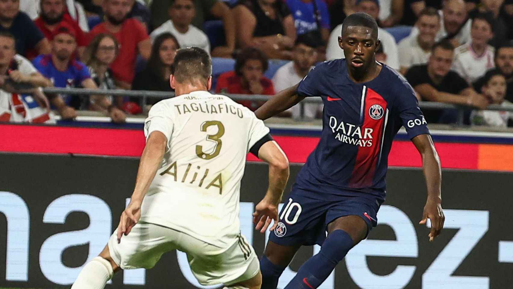 Ousmane Dembelé, durante un partido contra el Olympique