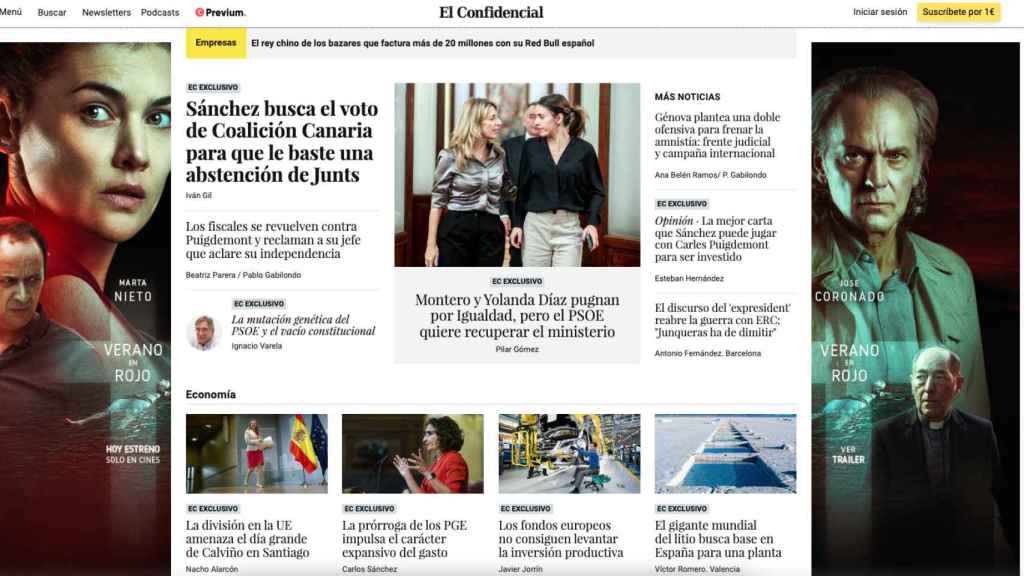 Portada de 'El Confidencial' de 8 de septiembre de 2023