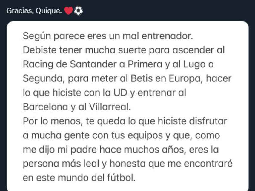 Eder Sarabia defiende a Quique Setién de las críticas