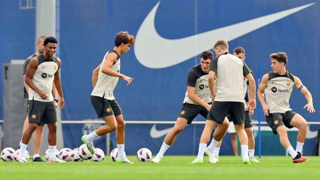 Andreas Christensen, durante un entrenamiento con el FC Barcelona