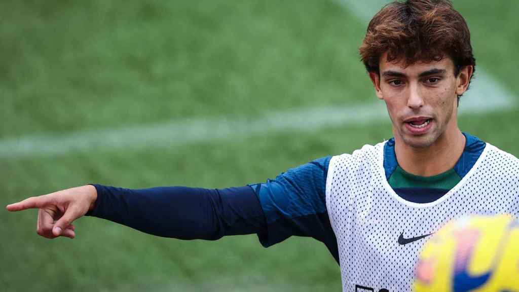 Joao Félix, durante un entrenamiento con la selección de Portugal