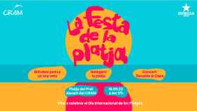 Cartel de la 'Festa de la Platja' organizada por Estrella Damm y la Fundación CRAM