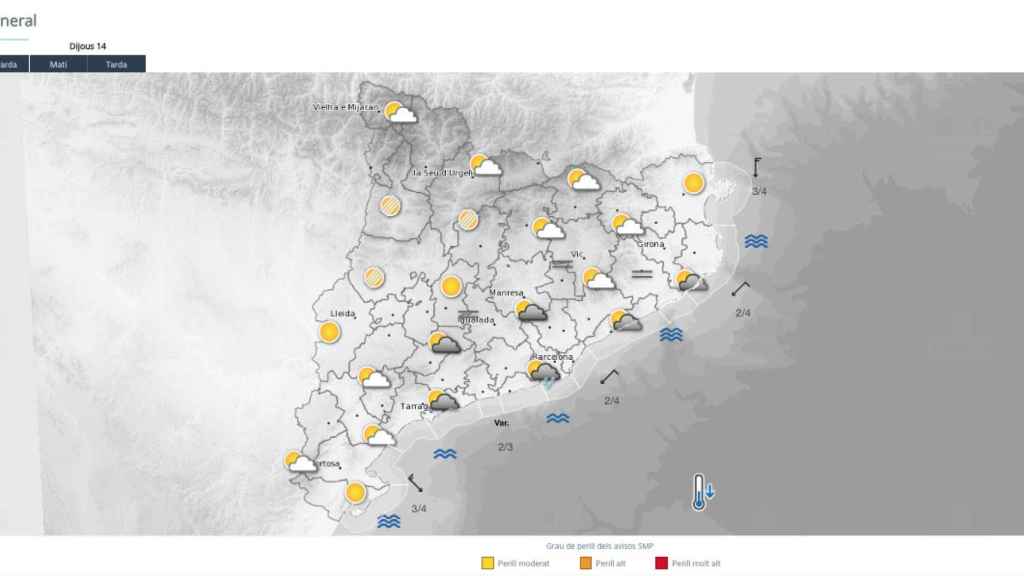 Previsión del Meteocat para este miércoles 13 de septiembre