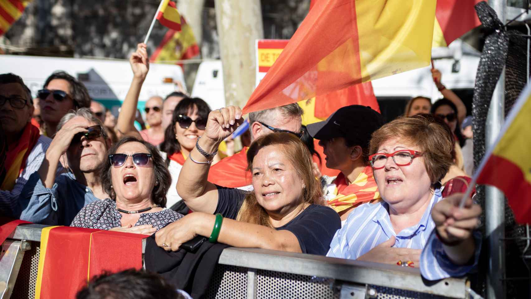 Una manifestación constitucionalista en Barcelona