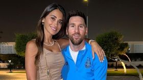 Antonella Roccuzzo y Leo Messi, en una imagen de archivo