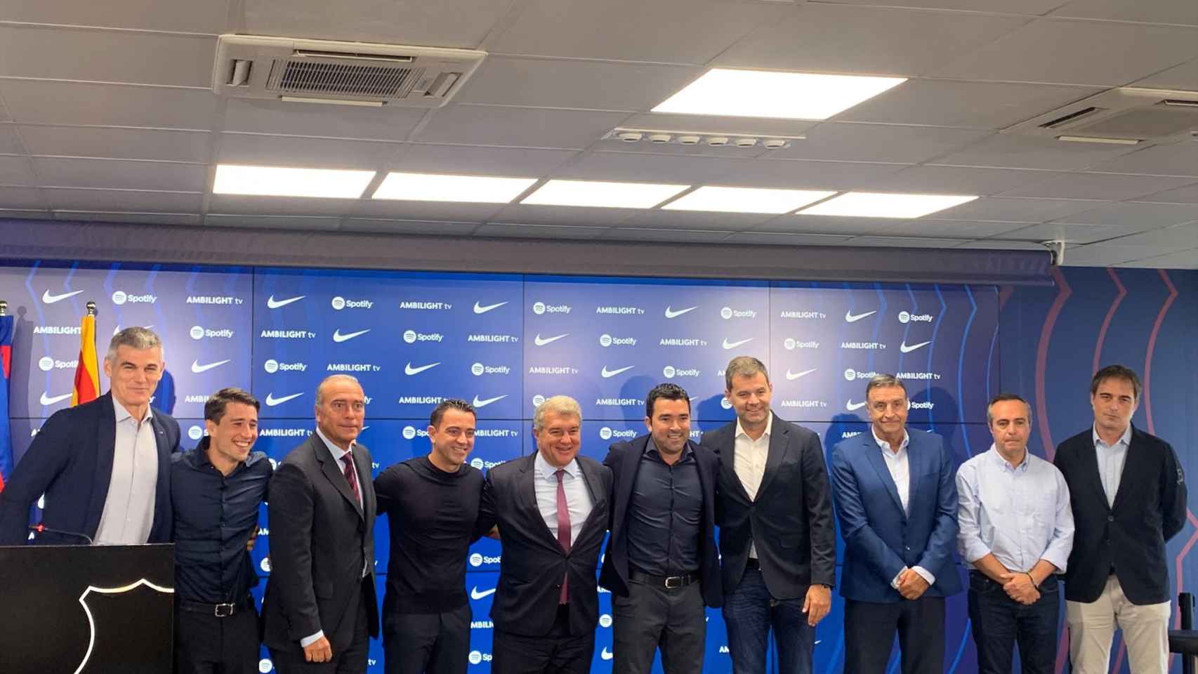 Masip, Bojan, Yuste, Xavi, Laporta, Deco, Soler, Alexanko, Araujo y Carbó componen el nuevo organigrama deportivo del Barça en septiembre de 2023