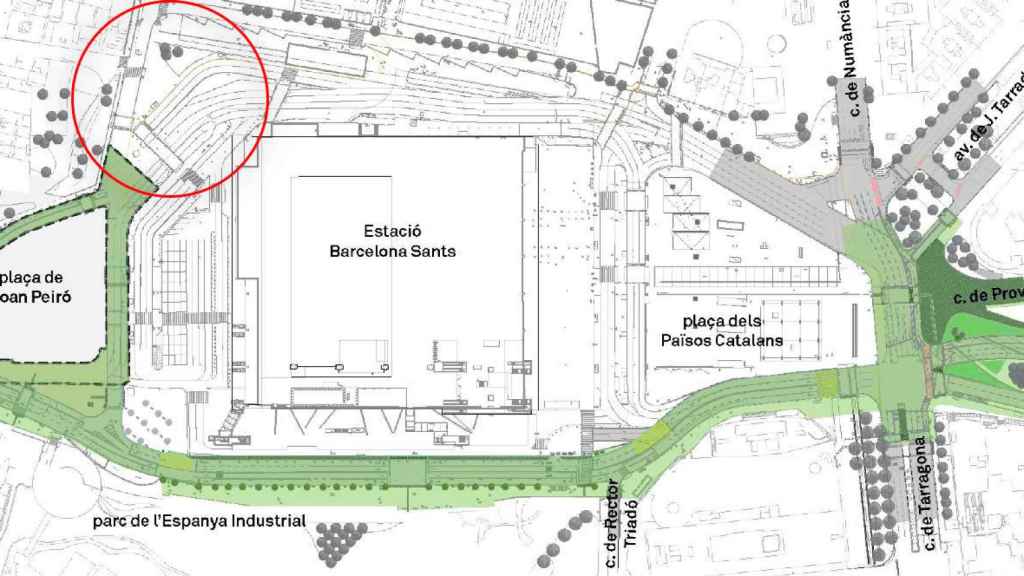 Obras de reforma del entorno de la Estación de Sants