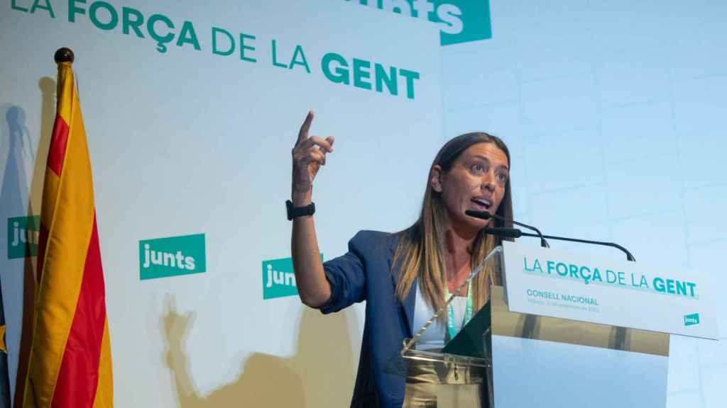 Míriam Nogueras, durante el consejo nacional de Junts del 16 de septiembre del 2023