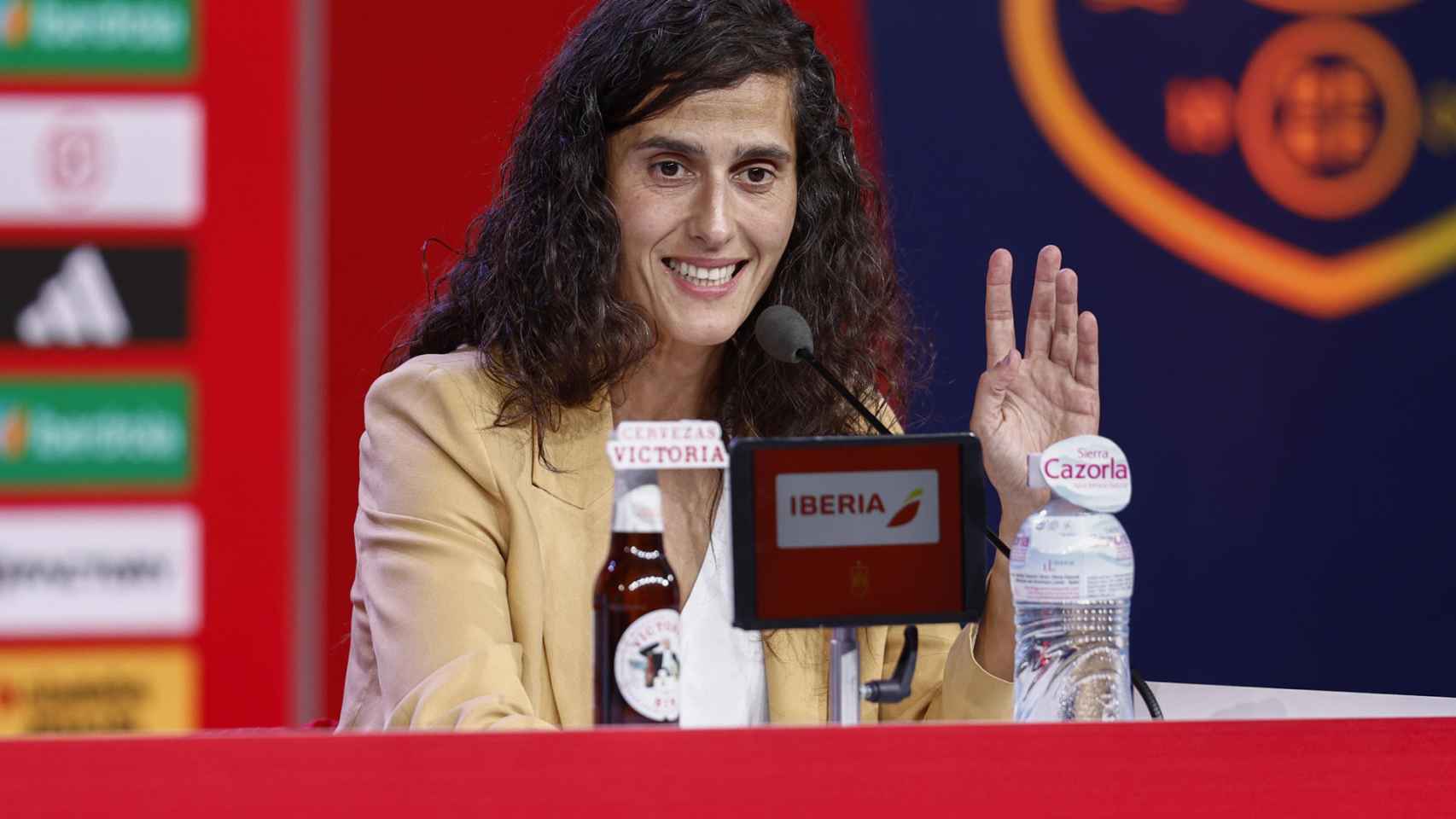 Montse Tomé, en rueda de prensa