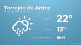 Previsión meteorológica para Torrejón de Ardoz, 18 de septiembre