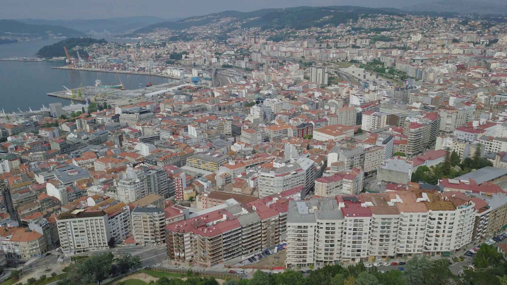 Vista aérea de Vigo