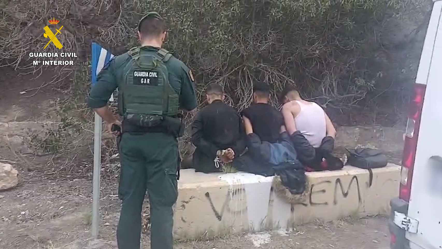 Tres de los detenidos por la Guardia Civil en el Garraf