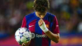 Joao Félix, durante el partido del FC Barcelona contra el Royal Antwerp