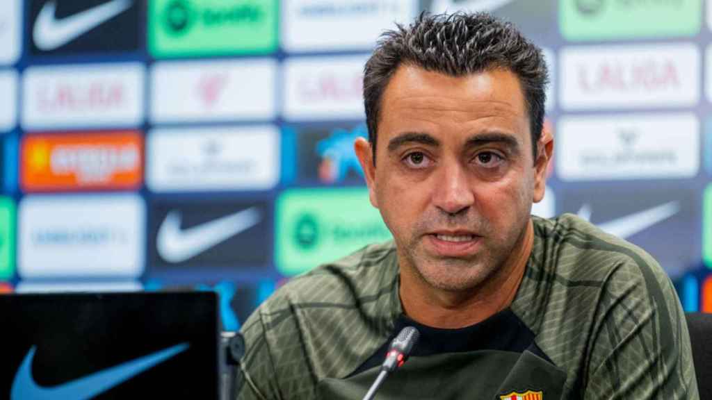 Xavi Hernández, en la rueda de prensa previa al partido contra el Celta