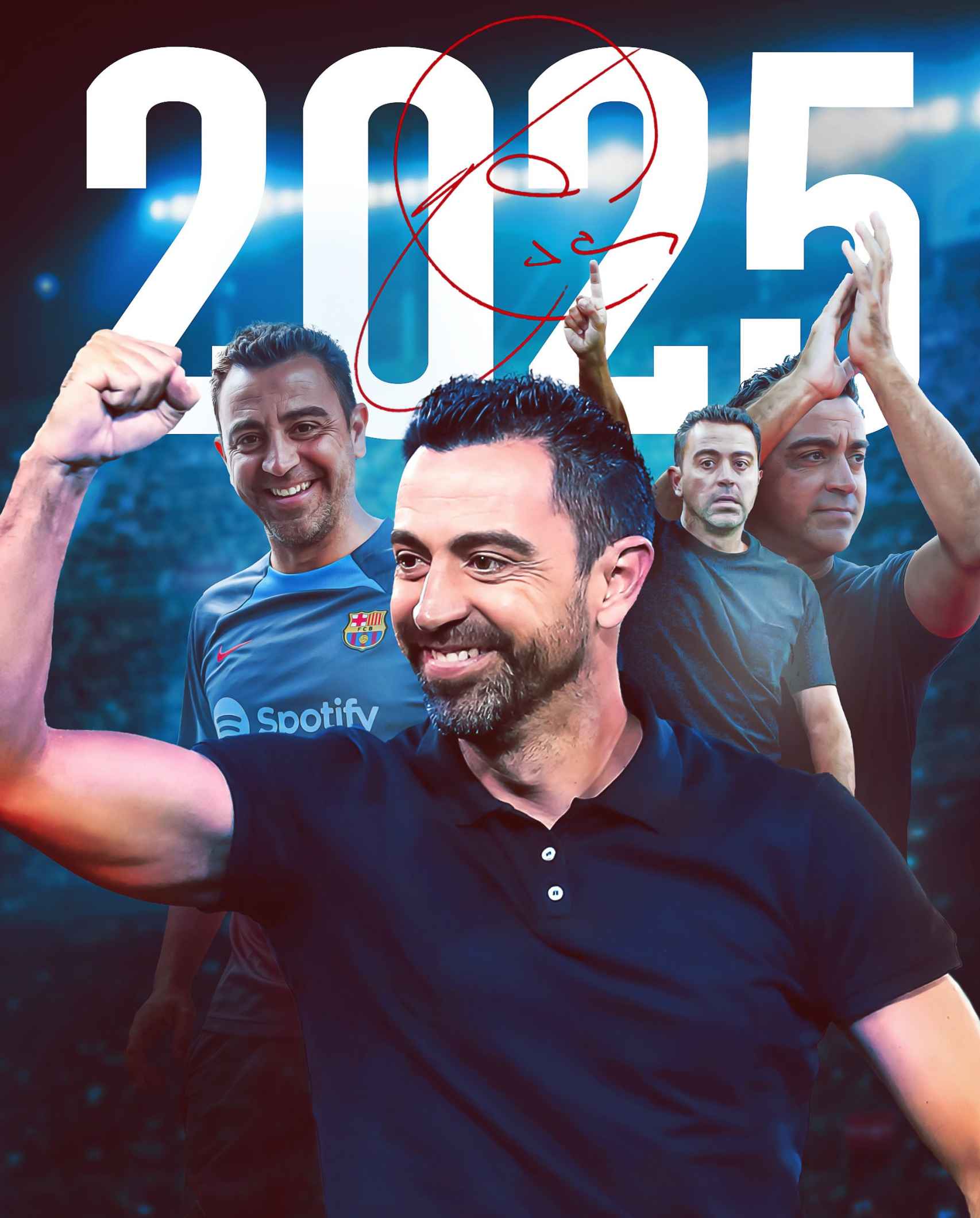 El Barça anuncia la renovación de Xavi Hernández hasta junio de 2025