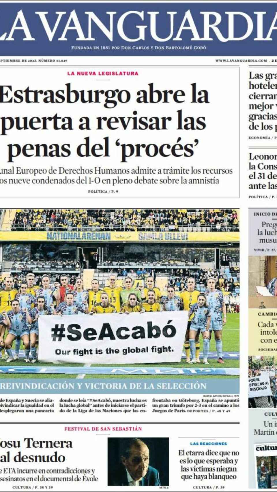 La Vanguardia 23 septiembre