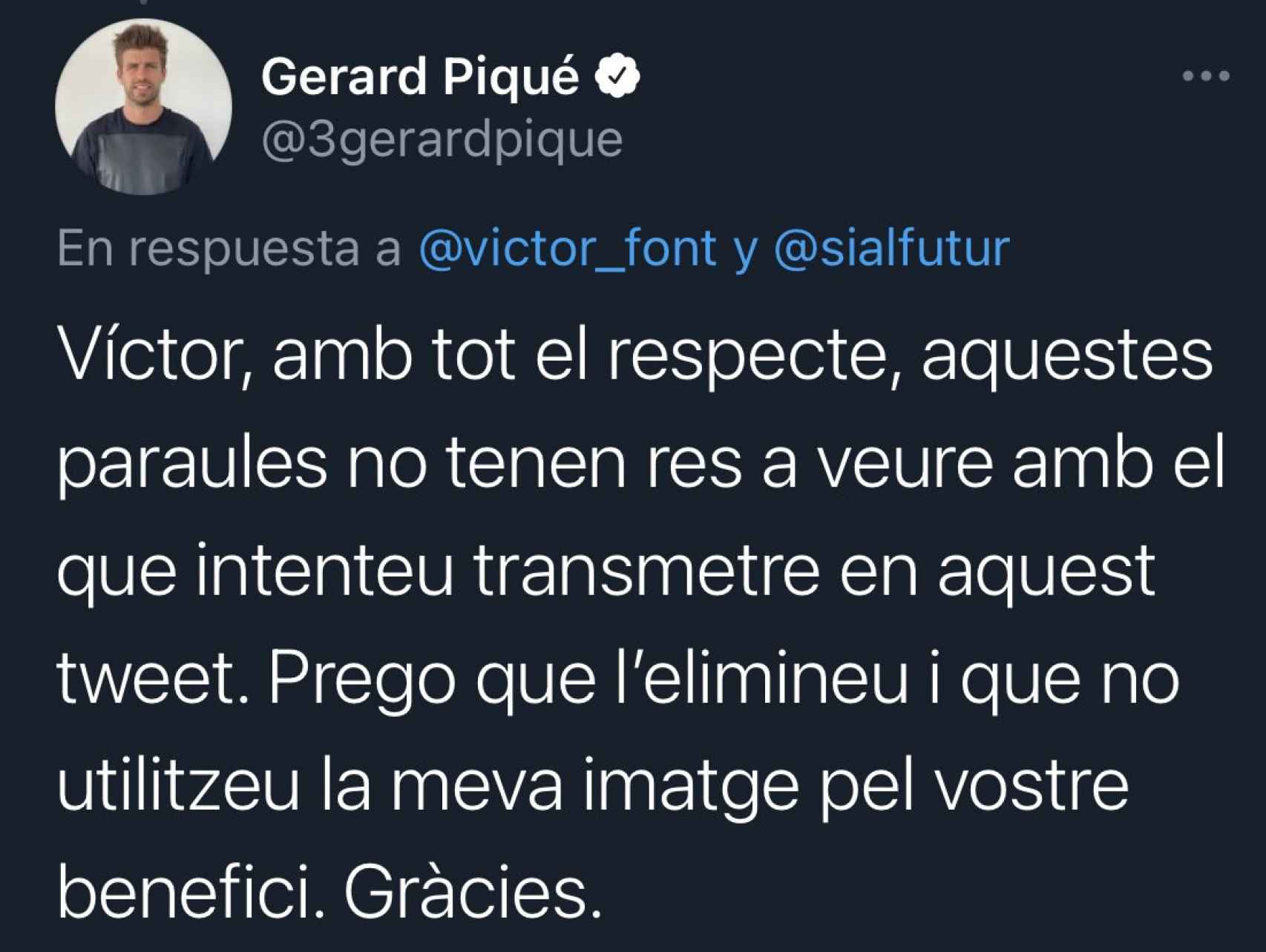 Gerard Piqué se desmarca de Víctor Font por utilizarlo en su campaña electoral