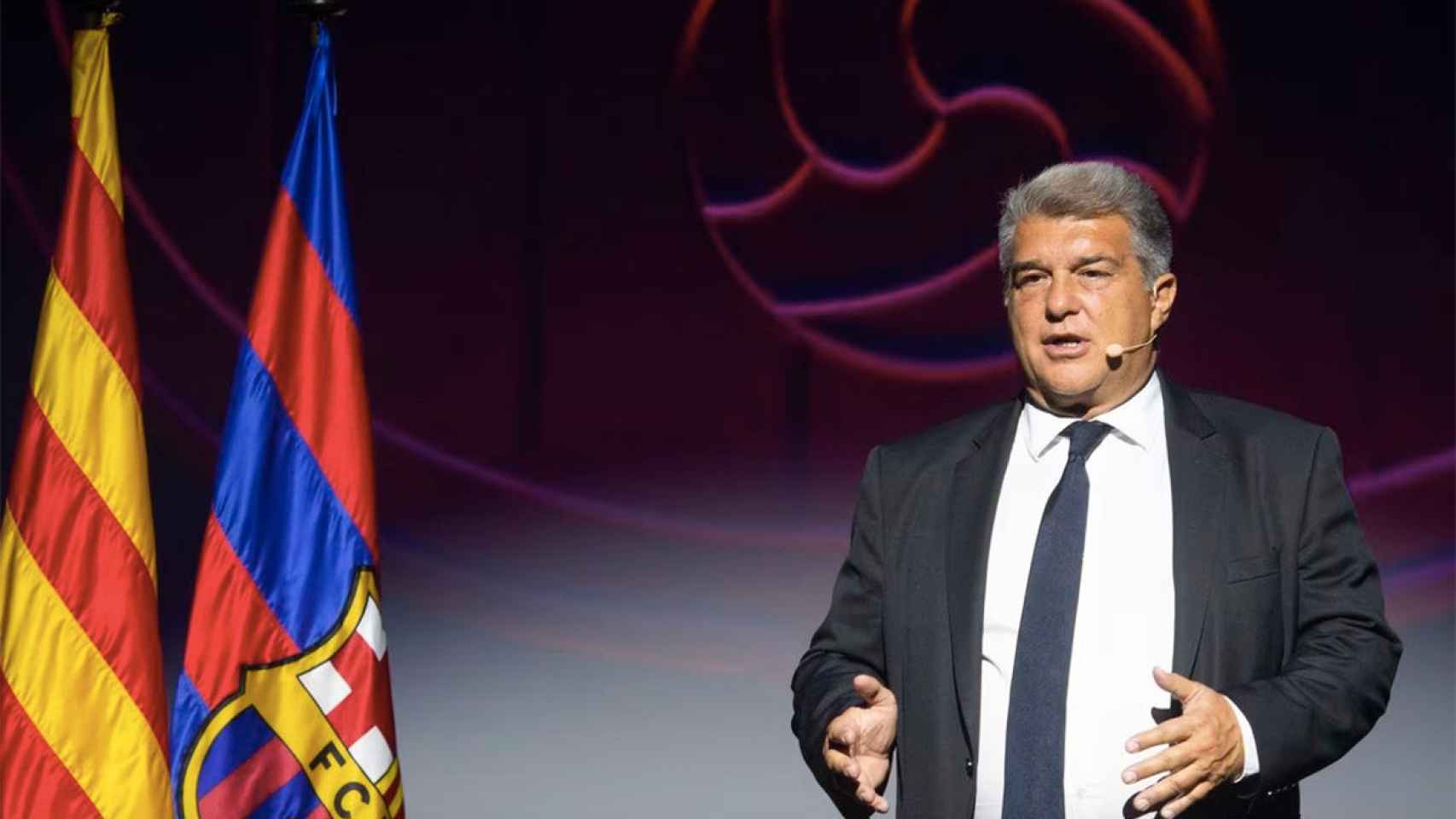 Joan Laporta, durante un acto oficial del FC Barcelona