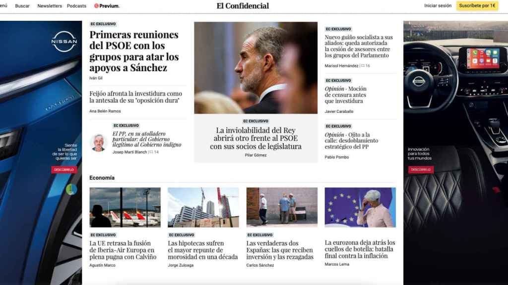 Portada de 'El Confidencial' de 26 de septiembre de 2023