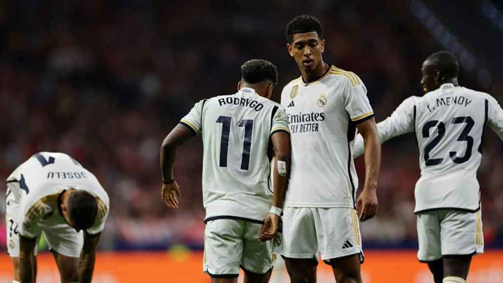 Bellingham y Rodrygo, celebrando un gol marcado con el Real Madrid