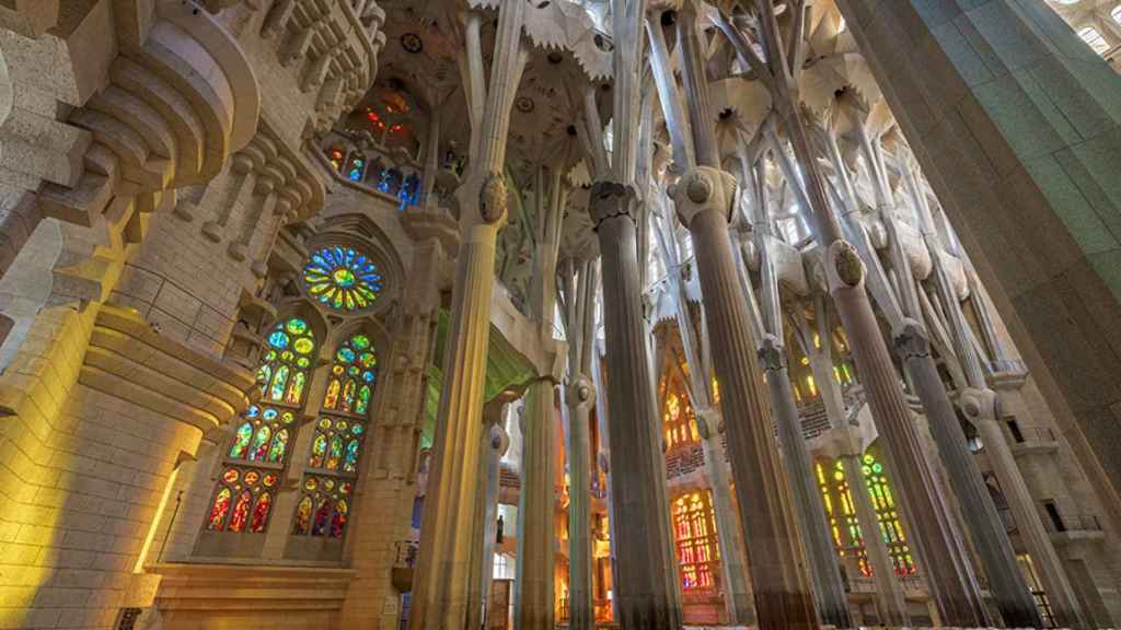 El interior de La Sagrada Familia