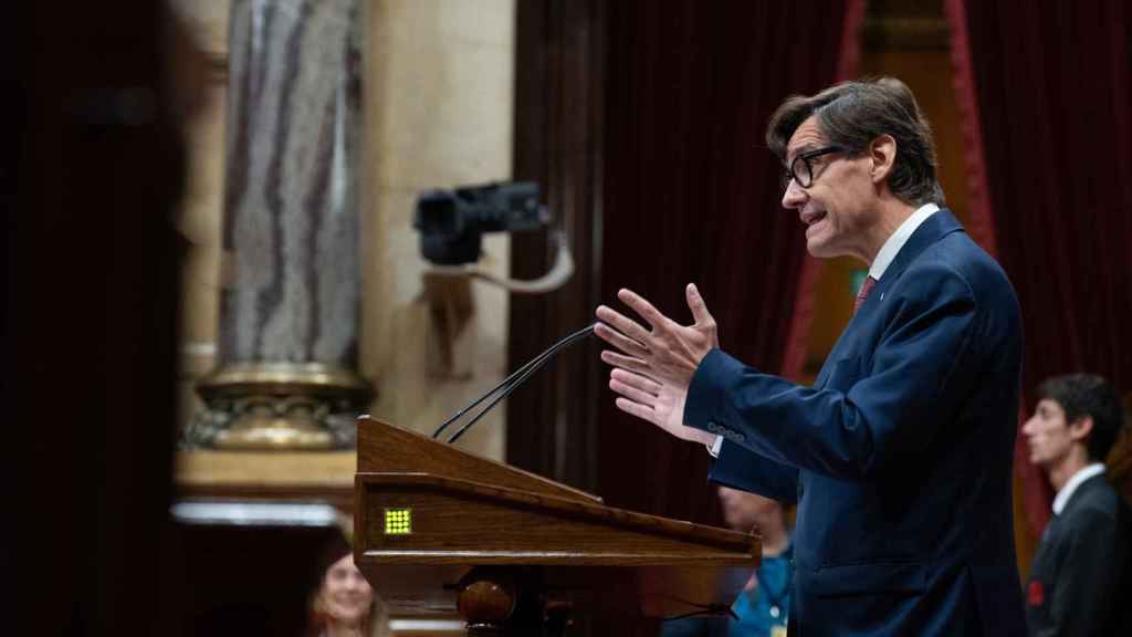 Salvador Illa, líder del PSC, en el Parlament