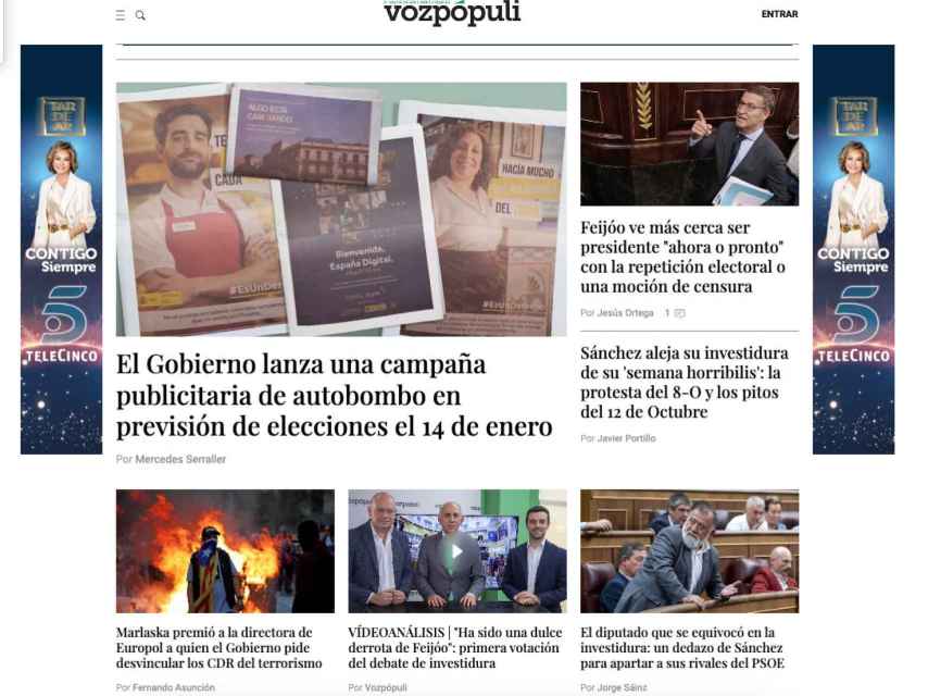 Portada de 'Vozpopuli' de 28 de septiembre de 2023