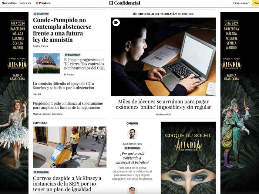 Portada de 'El Confidencial' de 2 de octubre de 2023