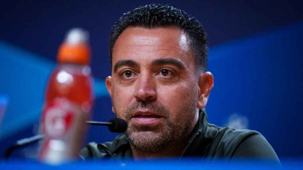 Xavi Hernández, en la rueda de prensa previa al Oporto-Barça