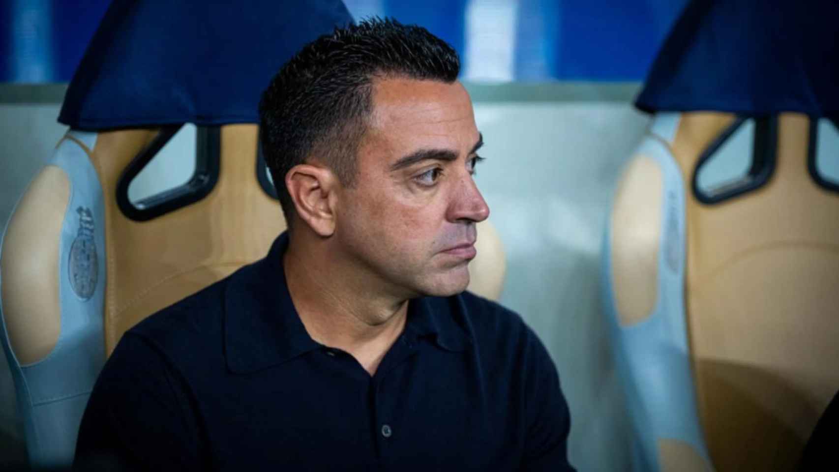 Xavi Hernández, en el partido del Barça contra el Oporto