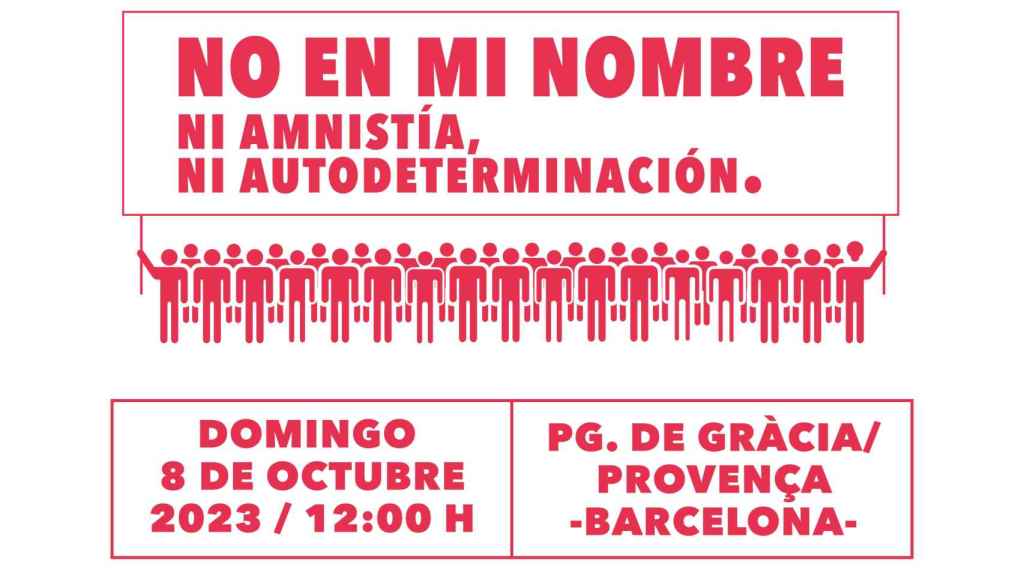 Manifestación de Sociedad Civil Catalana de este domingo, 8 de octubre