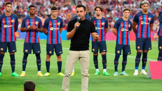 El discurso de Xavi a los aficionados presentes en el Camp Nou