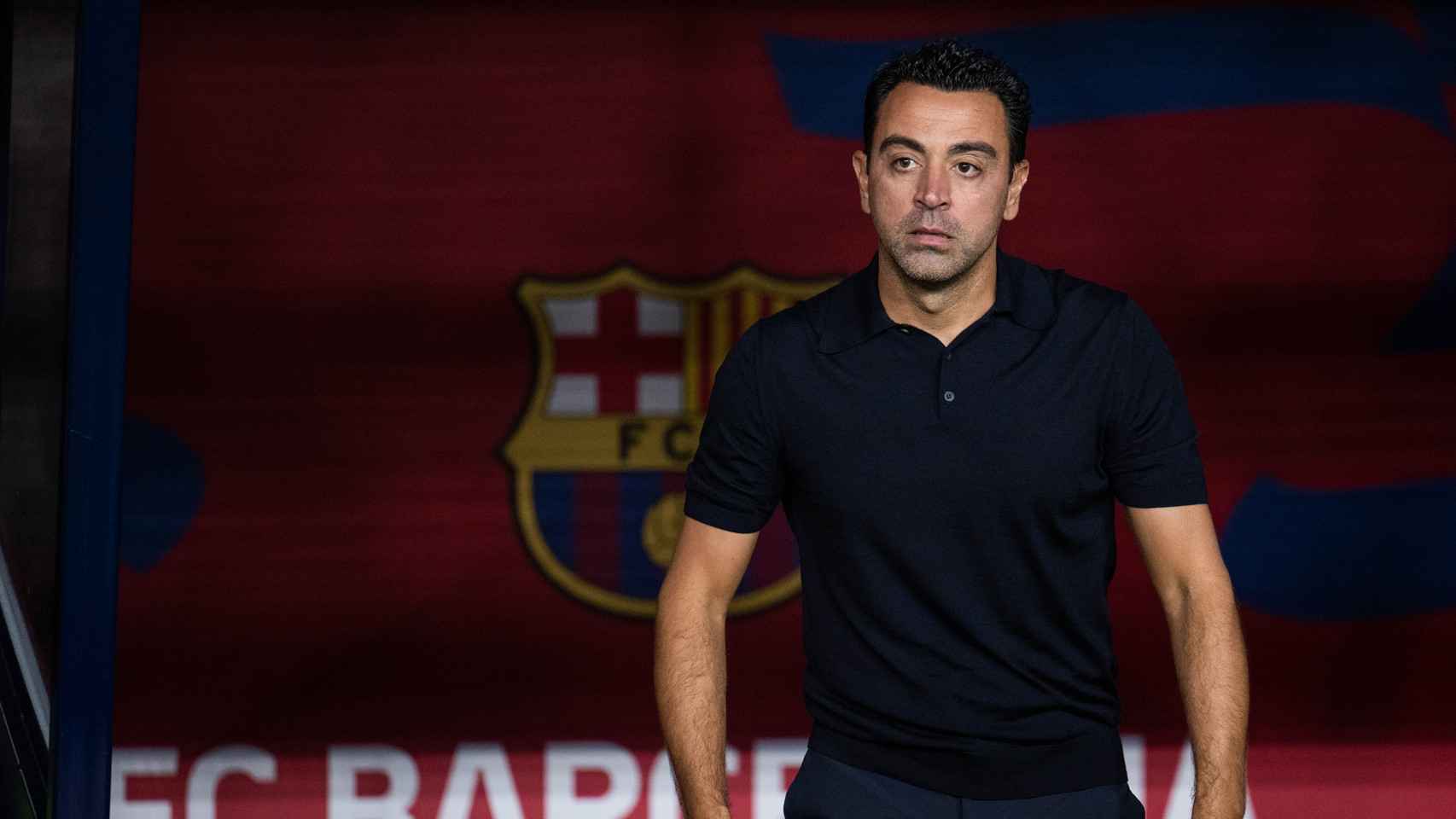 Xavi Hernández, en la previa de un partido del Barça