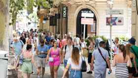 Turistas paseando