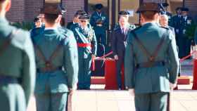 Los mandos de la Guardia Civil en Cataluña, durante la celebración de la patrona este año